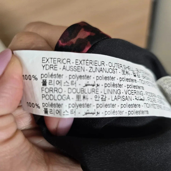 Zara TRF Collection Red Wrap Dress Long sleeve Snake Print Mini Satin Size Small - Picture 11 of 11